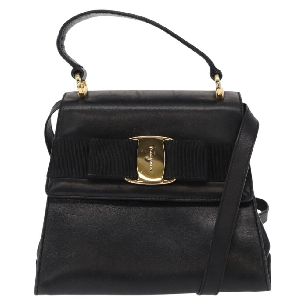 Salvatore Ferragamo Vintage Vara Bow Top Handle Leather Mini